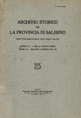 Archivio Storico La Provincia Di Salerno