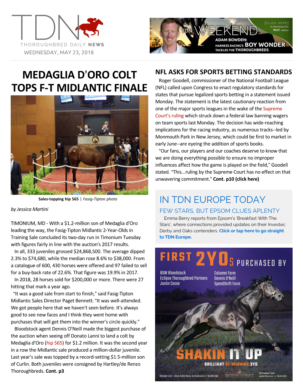 Medaglia D=Oro Colt Tops F-T Midlantic Finale