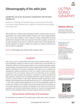 Ultrasonography of the Ankle Joint