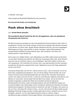 Punk Ohne Arschloch