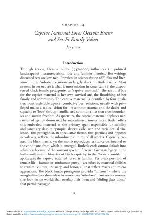 Captive Maternal Love: Octavia Butler and Scifi Family Values