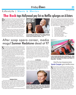 The Rocktops Hollywood Pay List As Netflix Splurges on A-Listers