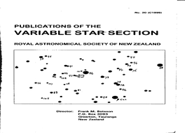 Variable Star Section