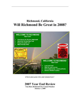 Will Richmond Be Great in 2008?