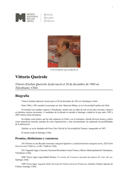 VITTORIO QUEIROLO Vittorio Queirolo