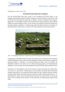 Die Römische Stadt Ulpia Eskus in Bulgarien