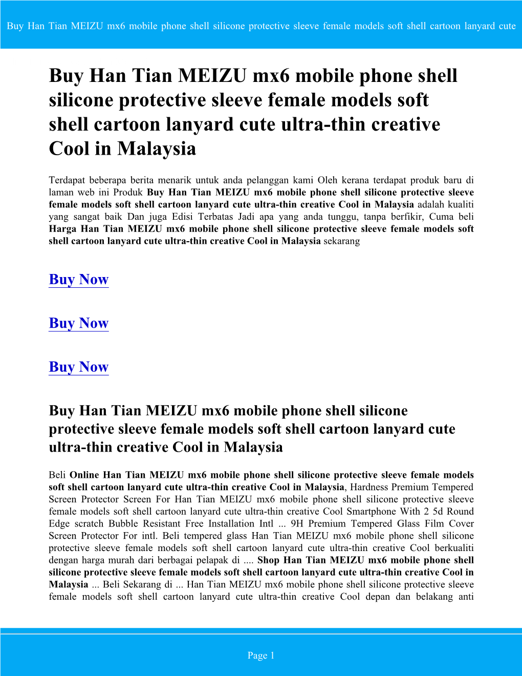 Buy Han Tian MEIZU Mx6 Mobile Phone Shell Silicone Protective