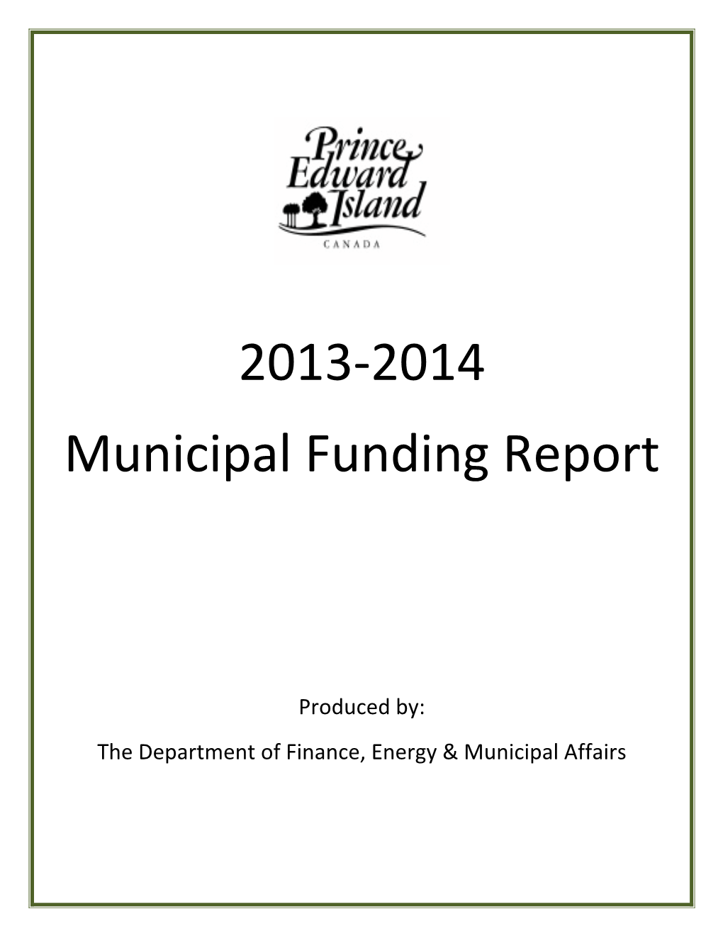 2013-2014 Municipal Funding Report