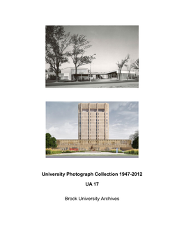 University Photograph Collection 1947-2012 [Non-Inclusive] UA 17