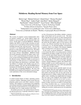 Reading Kernel Memory from User Space