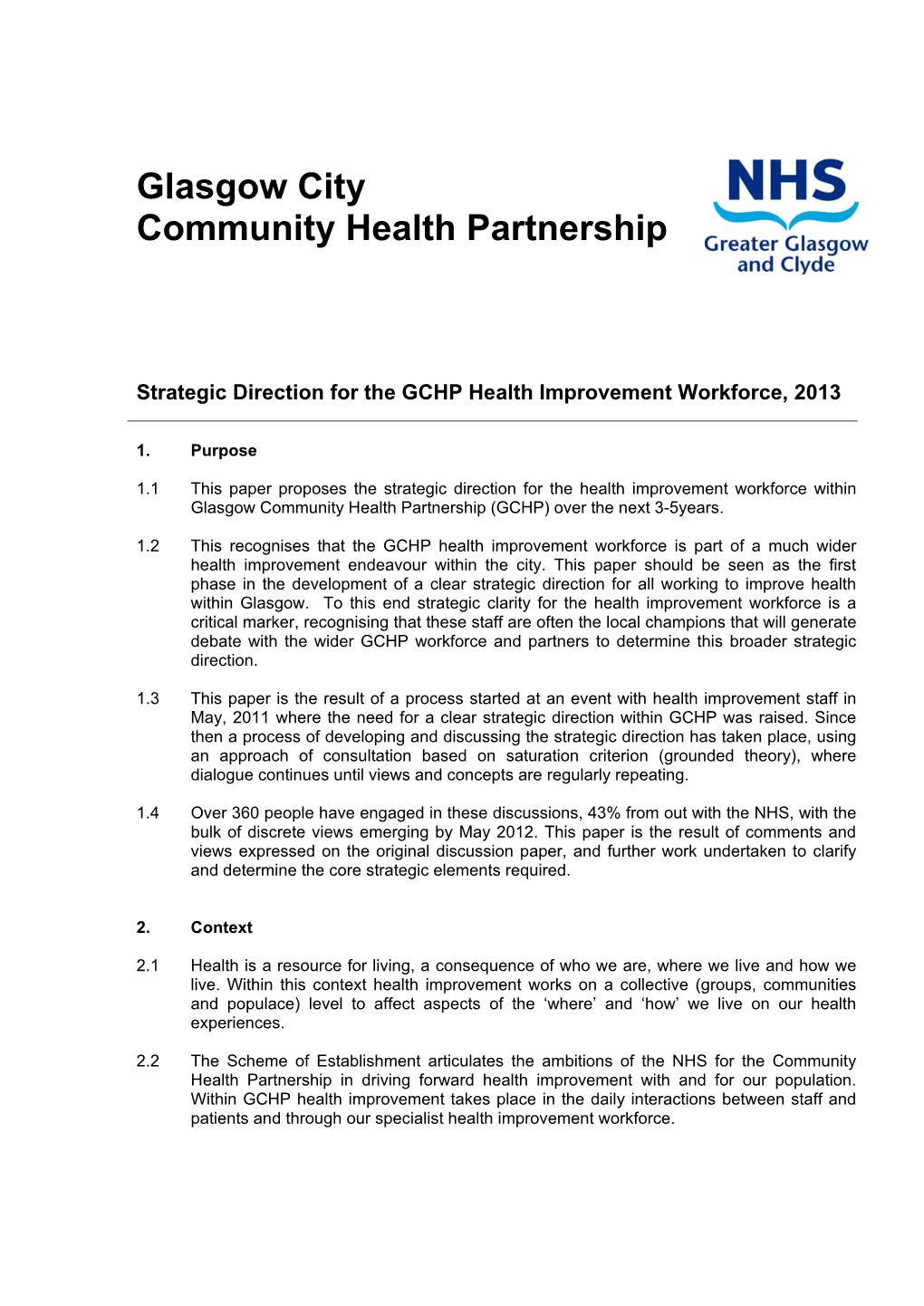 Glasgow City Community Health Partnership