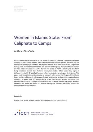 Women in Islamic State: from Caliphate to Camps