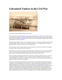Galvanized Yankees in the Civil War