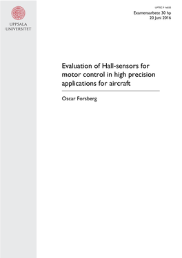 Evaluation of Hall-Sensors for Motor Control in High Precision Applications for Aircraft