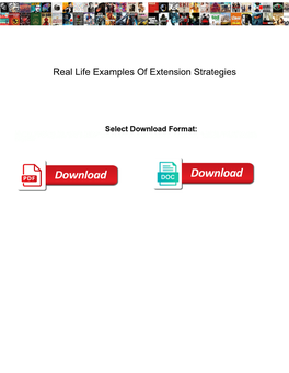 Real Life Examples of Extension Strategies