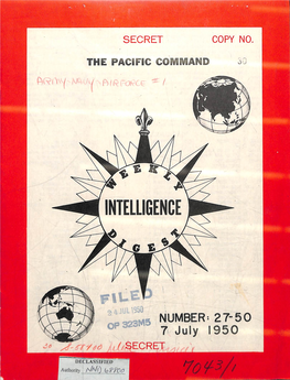 Weekly Intelligence Digest 7 Jul 1950