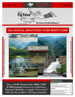 11Th ANNUAL MOUNTAIN NCBS BOOT CAMP