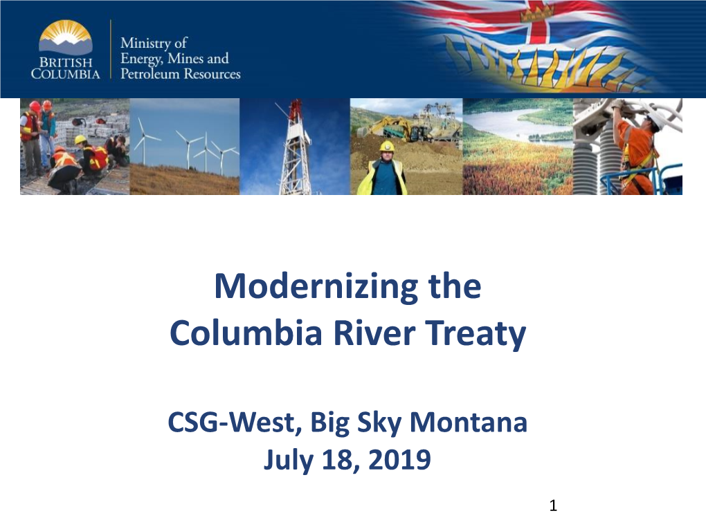 Modernizing the Columbia River Treaty