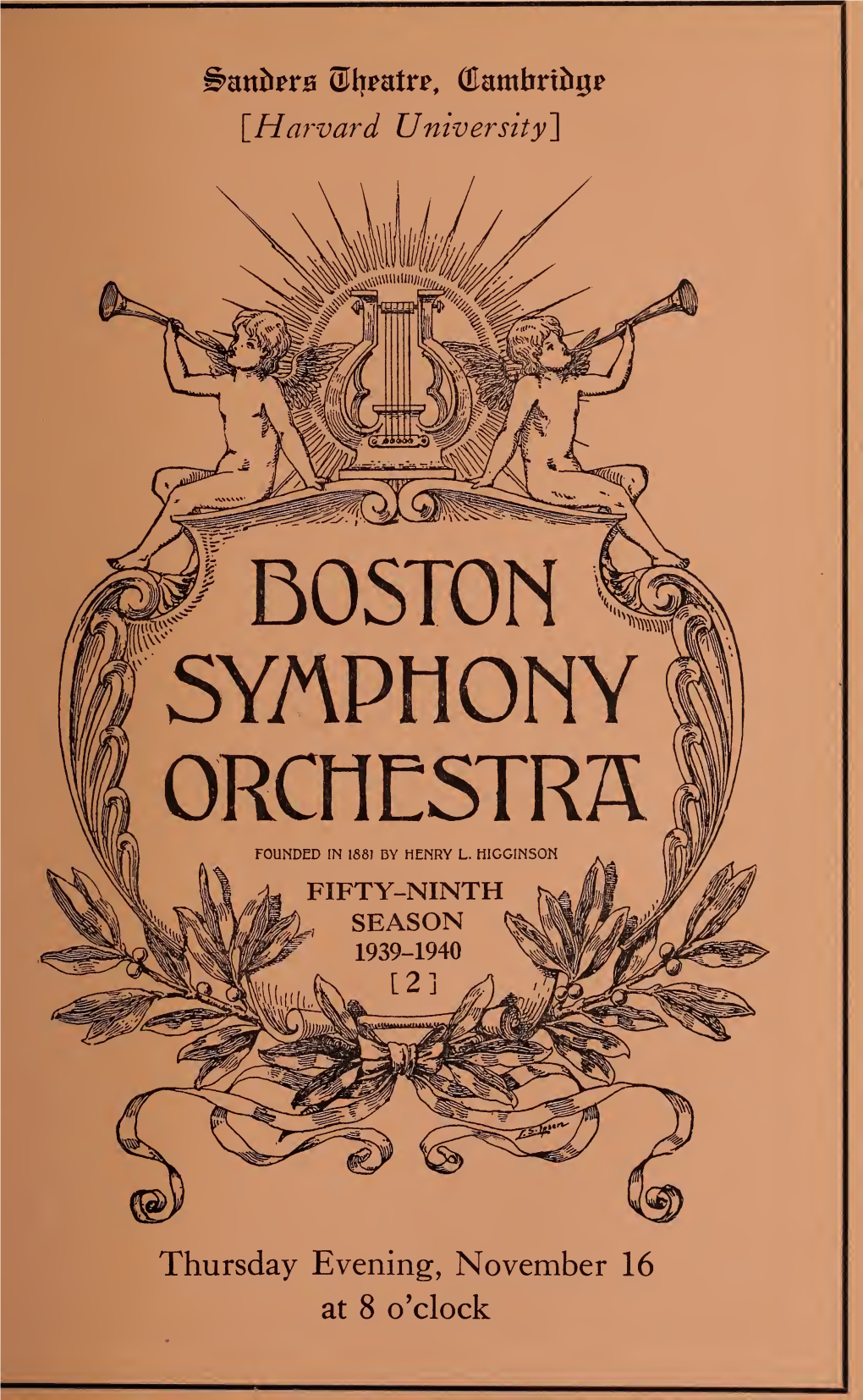 Boston Symphony Orchestra Concert Programs, Season 59,1939-1940, Trip