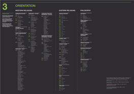 3 Western Religions Eastern Religions Philosophy