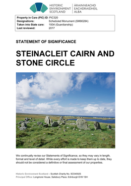 Steinacleit Cairn and Stone Circle