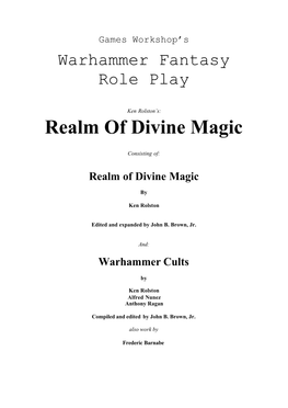 Realm of Divine Magic