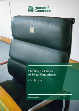 Election for Chairs of Select Committees Candidates