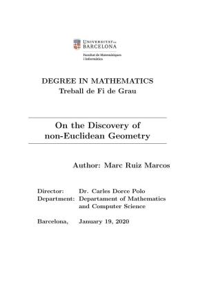 On the Discovery of Non-Euclidean Geometry