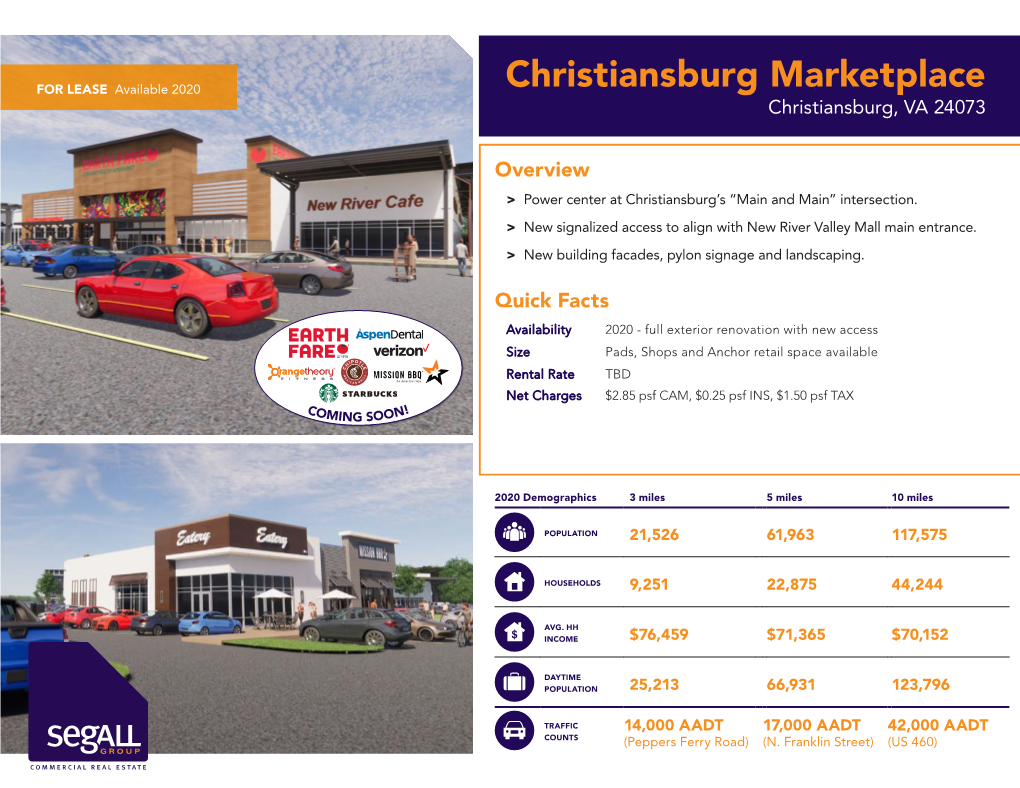 Christiansburg Marketplace Christiansburg, VA 24073