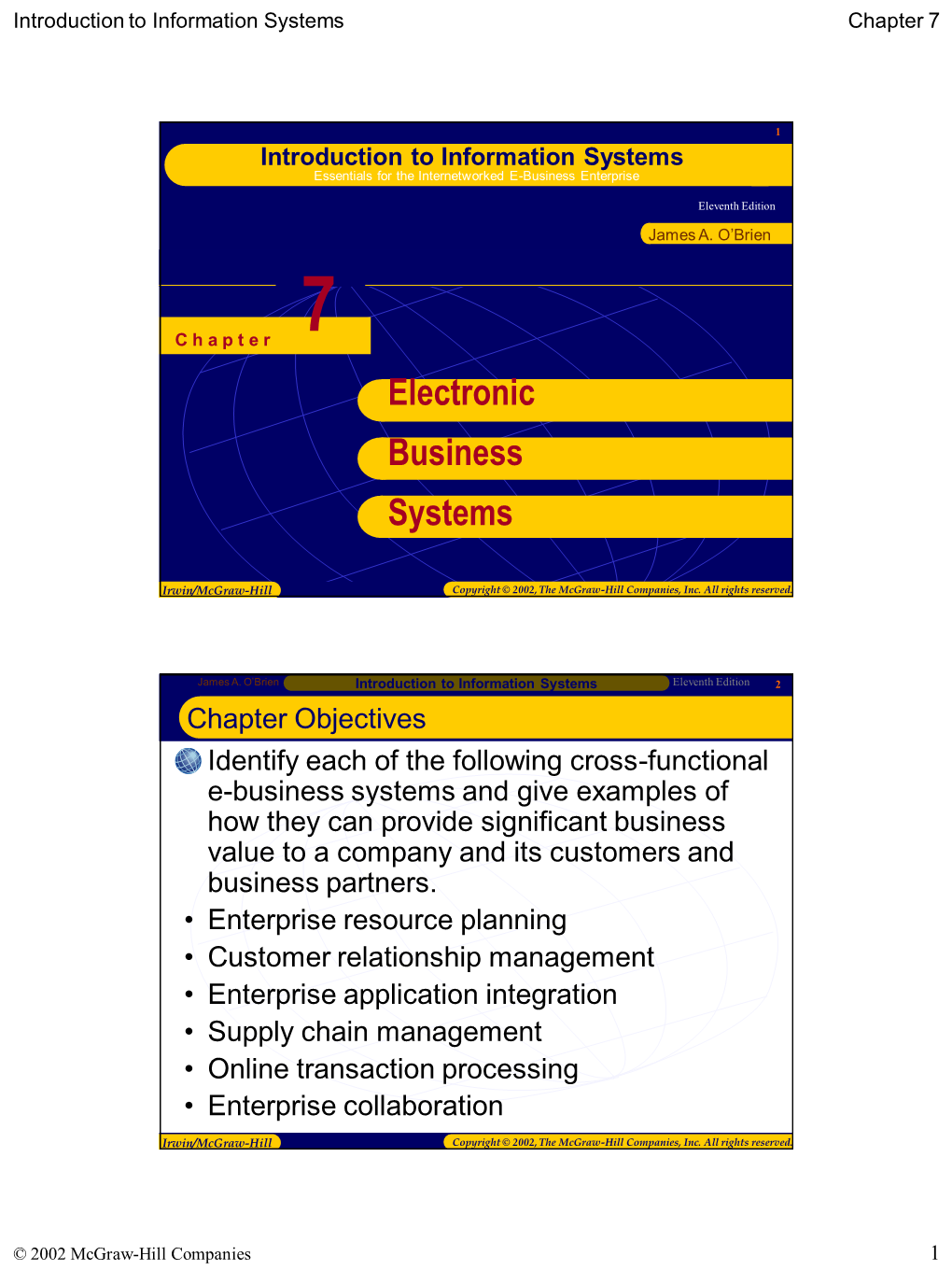 Chapter 7: Electronic Business Systems