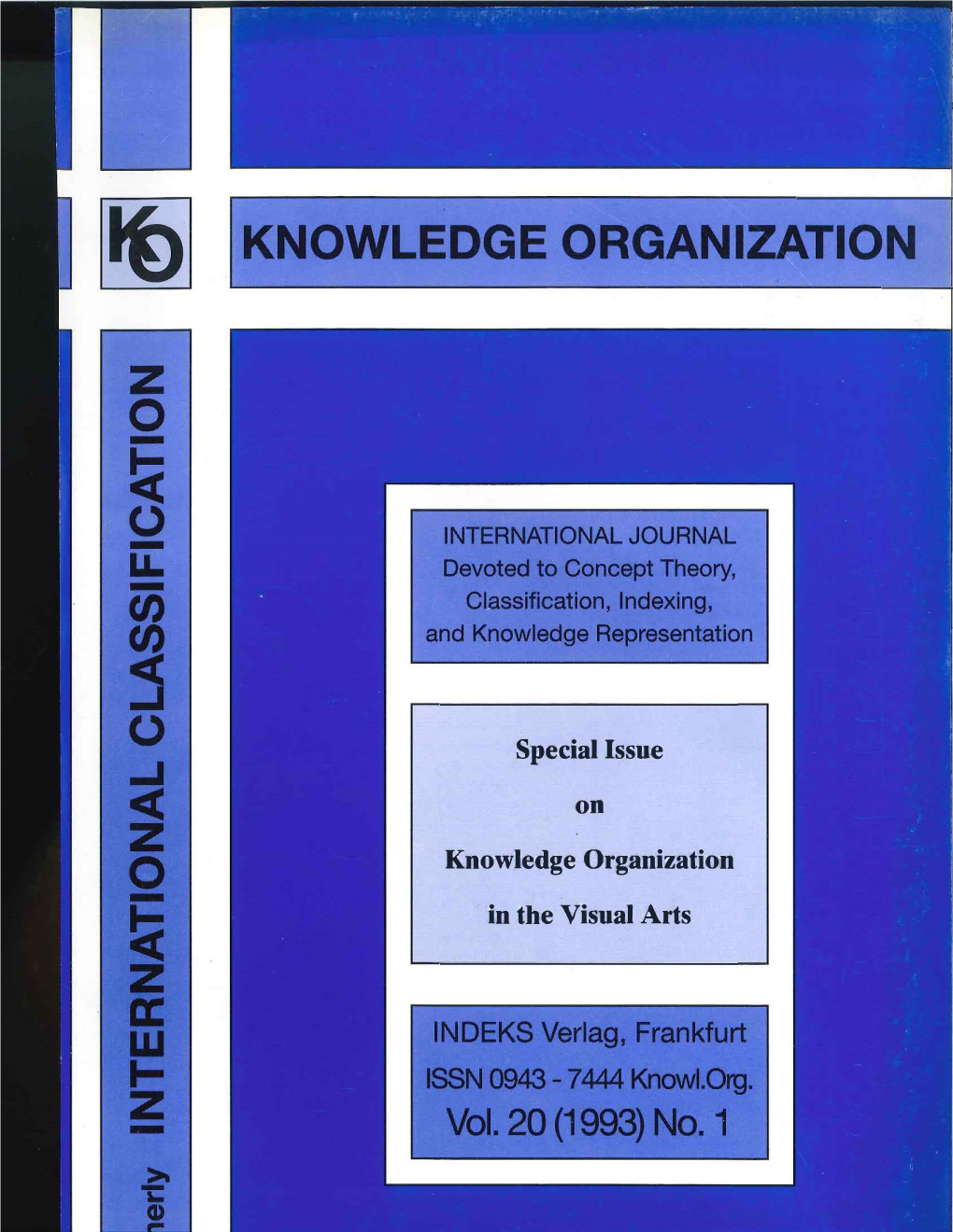 Special Issue on Knowledge Organization in the Visual Arts