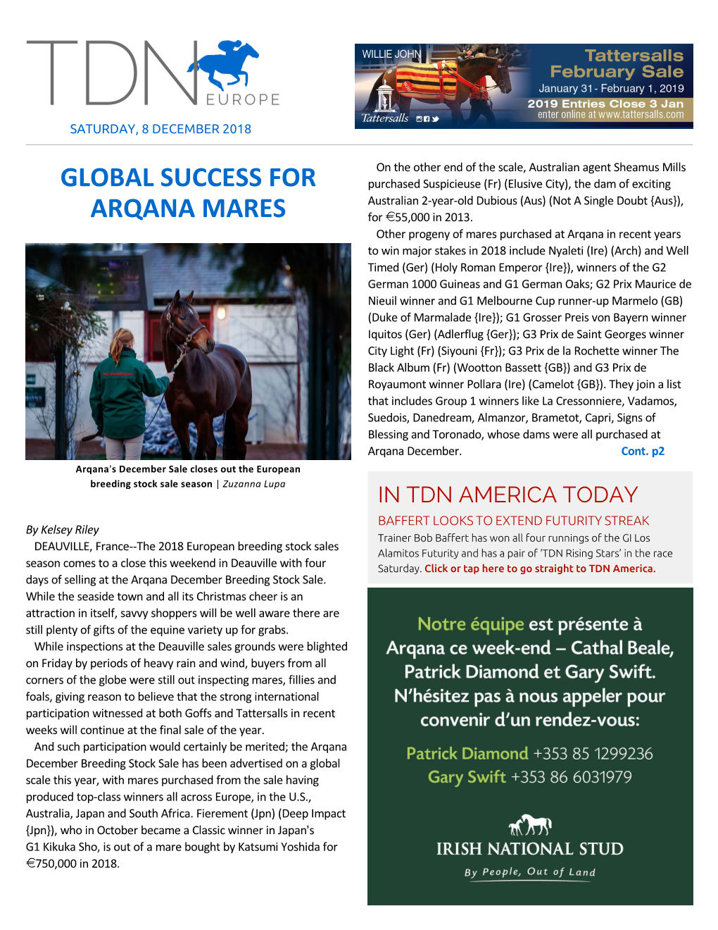 Global Success for Arqana Mares Cont
