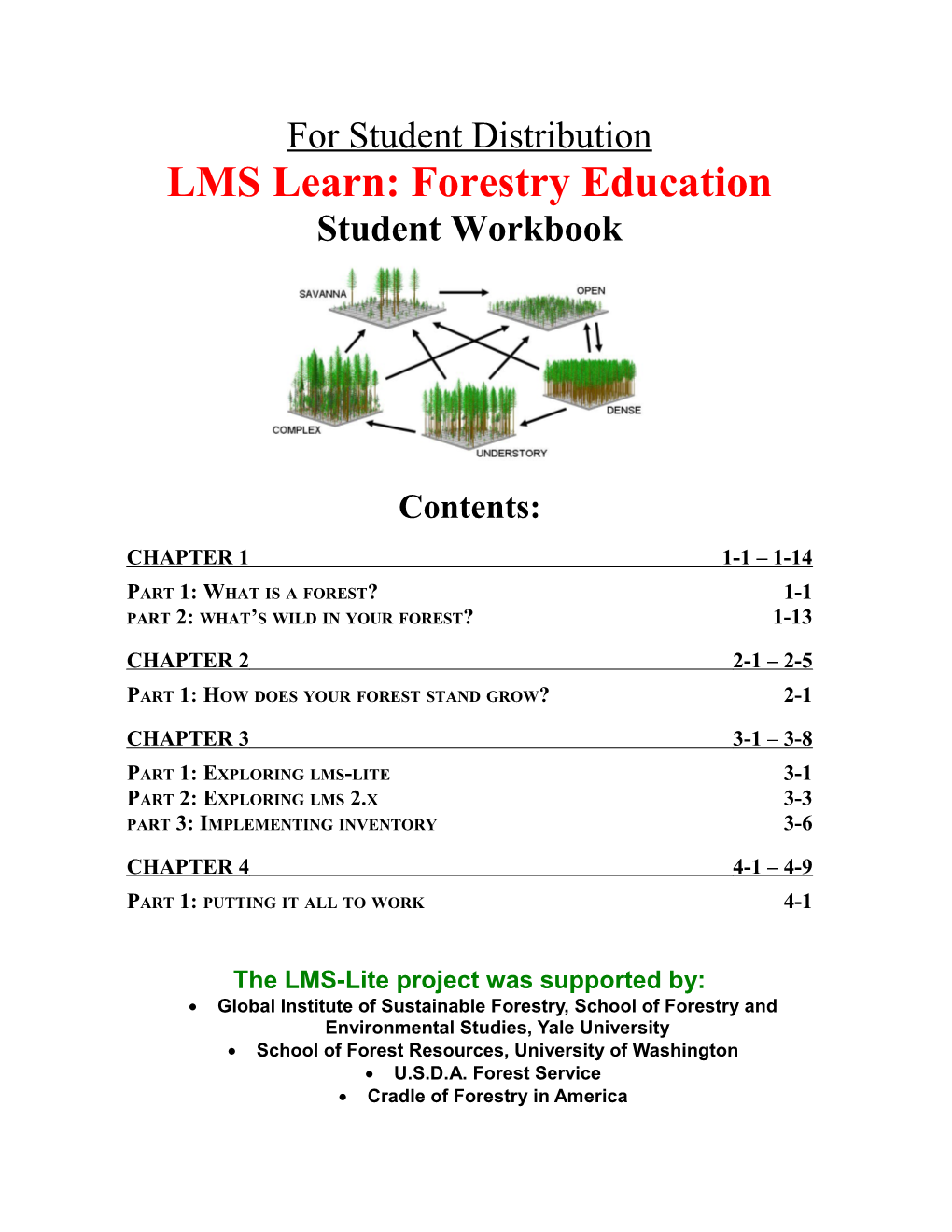 Chapter 1, Part I: What Is a Forest