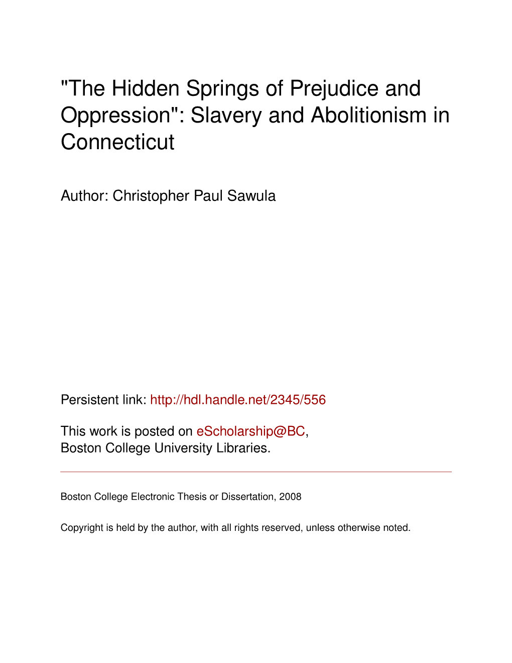 Slavery and Abolitionism in Connecticut