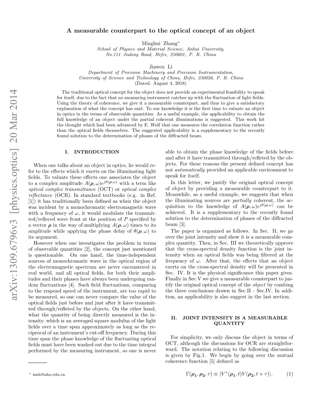 Arxiv:1309.6796V3 [Physics.Optics] 20 Mar 2014