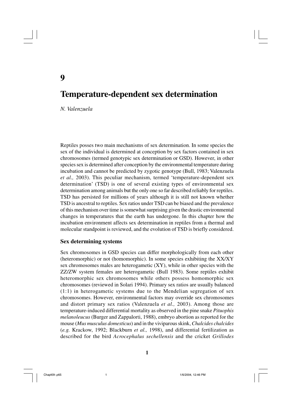 9 Temperature-Dependent Sex Determination