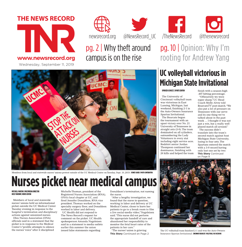 Nurses Picket Near Medical Campus