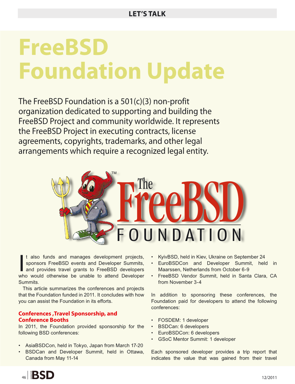 Freebsd Foundation Update Freebsd Foundation Update