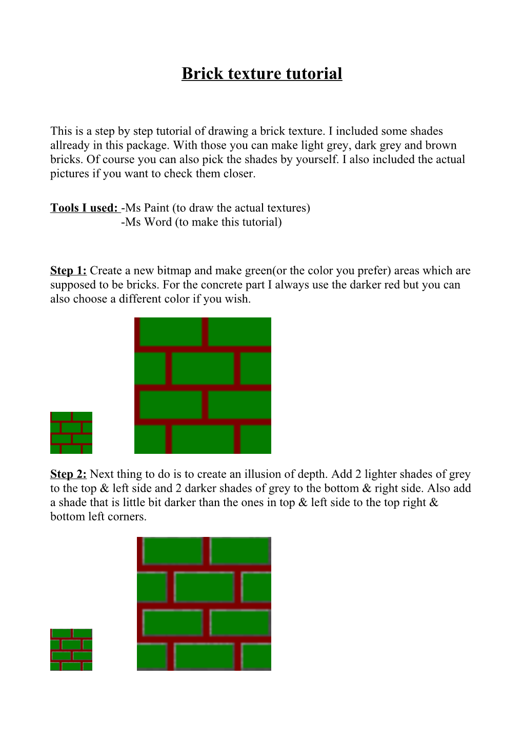 Brick Texture Tutorial