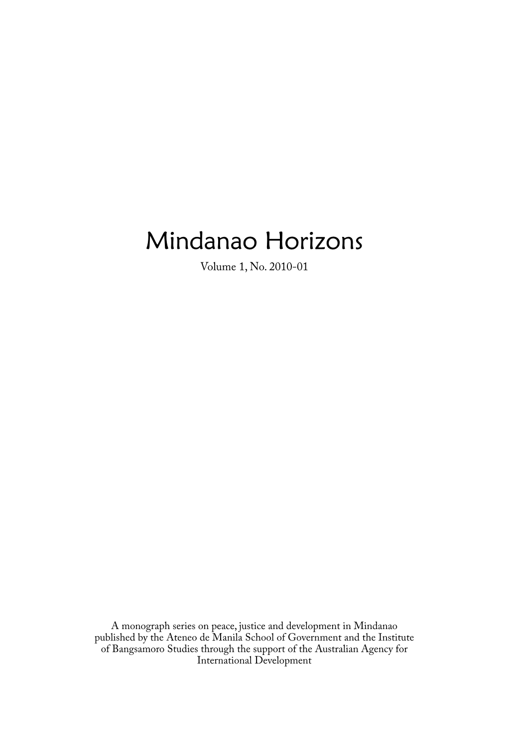 Mindanao Horizons