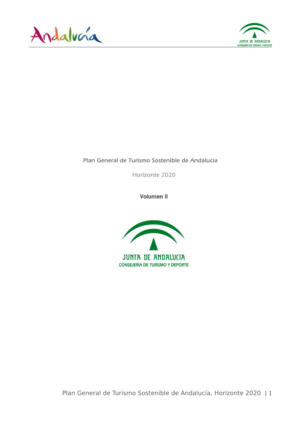 Plan General De Turismo Sostenible De Andalucía Horizonte 2020