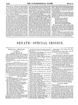 Senate-Special Session