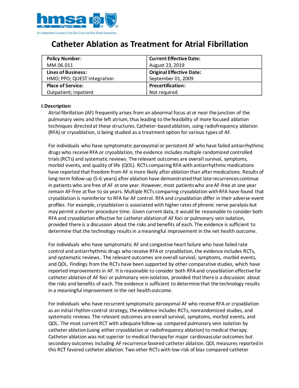 Catheter Ablation As Treatment for Atrial Fibrillation