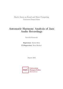 Automatic Harmony Analysis of Jazz Audio Recordings