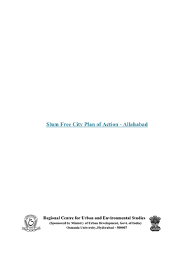 Slum Free City Plan of Action - Allahabad