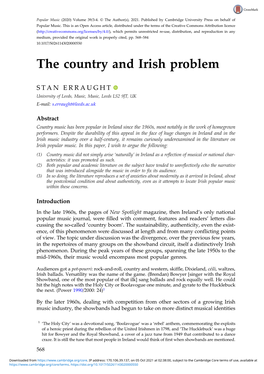 The Country and Irish Problem