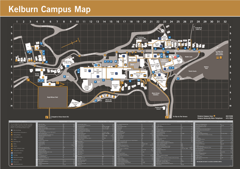 Kelburn Campus Map