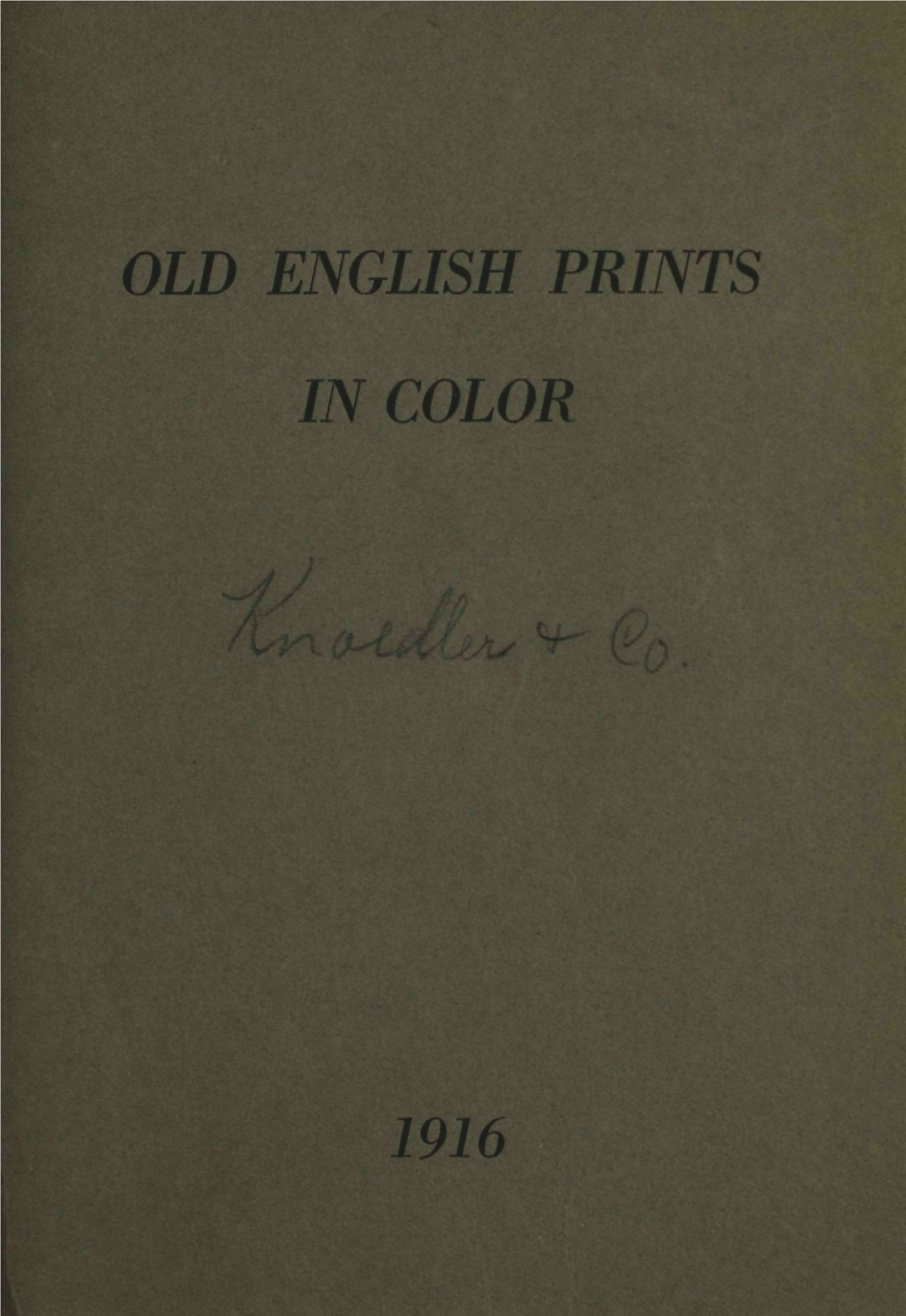 Old English Prints in Color 1916