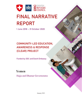 FINAL NARRATIVE REPORT 1 June 2018 – 31 October 2020