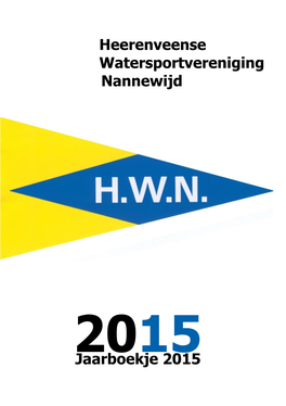 Heerenveense Watersportvereniging Nannewijd Jaarboekje 2015